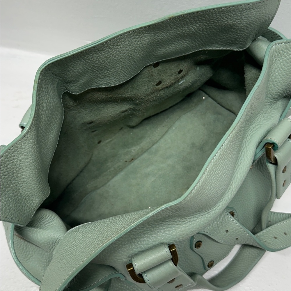 Mulberry Roxanne Satchel Bag Purse Studded Leather Limited Edition Green Gold - Picture 13 of 17